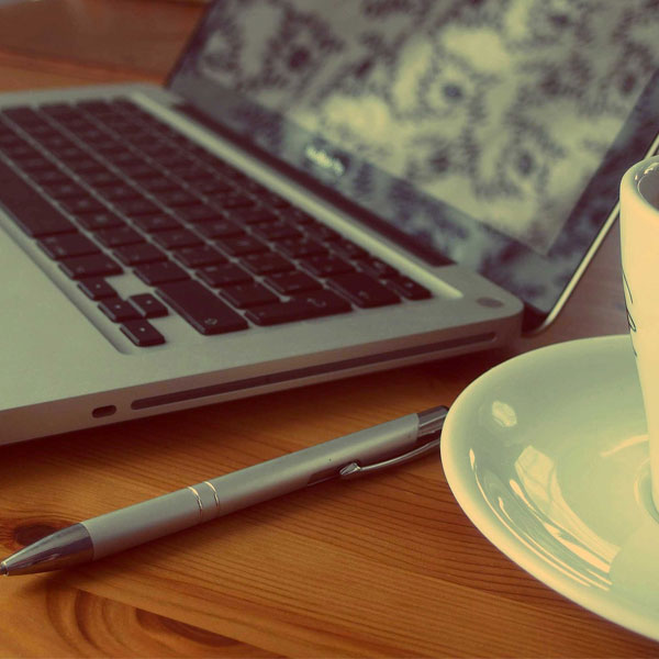 laptop and coffee cup