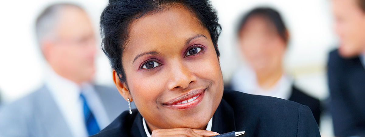 smiling businesswoman