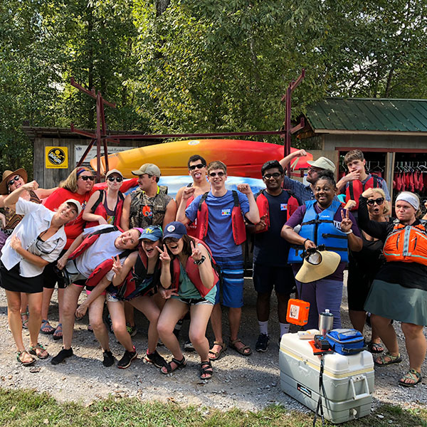 PLS students at canoe trip