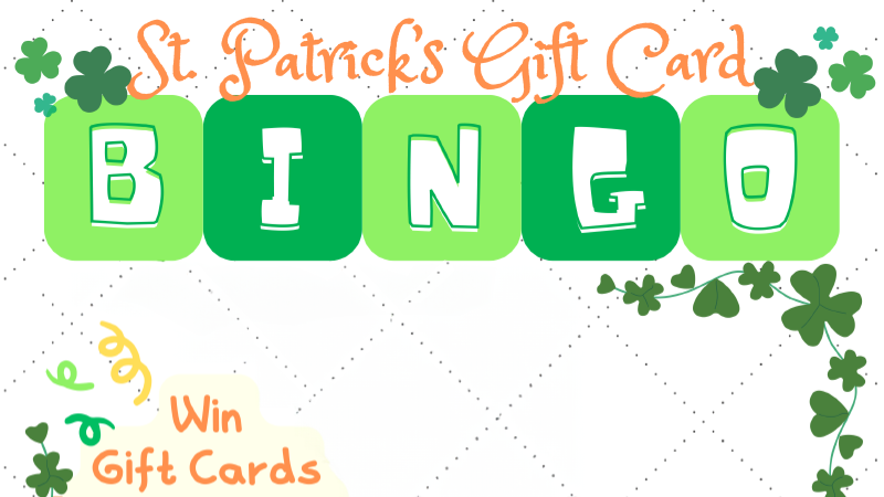 St. Patrick's Gift Card Bingo - Williamson