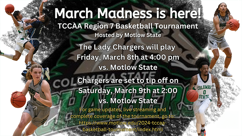 TCCAA Region 7 Basketball Tournament - Chargers vs. Motlow State