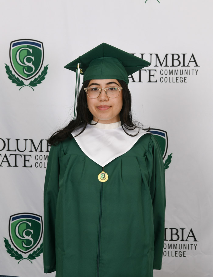 Missouri native Kella Hernandez-Torres graduated with an Associate of Science degree in psychology. She was a member of Sigma Kappa Delta honor society and the President’s Leadership Society. “I chose Columbia State because it stood out for me from other community colleges,” she said. “I am most proud of my time in study abroad.”
