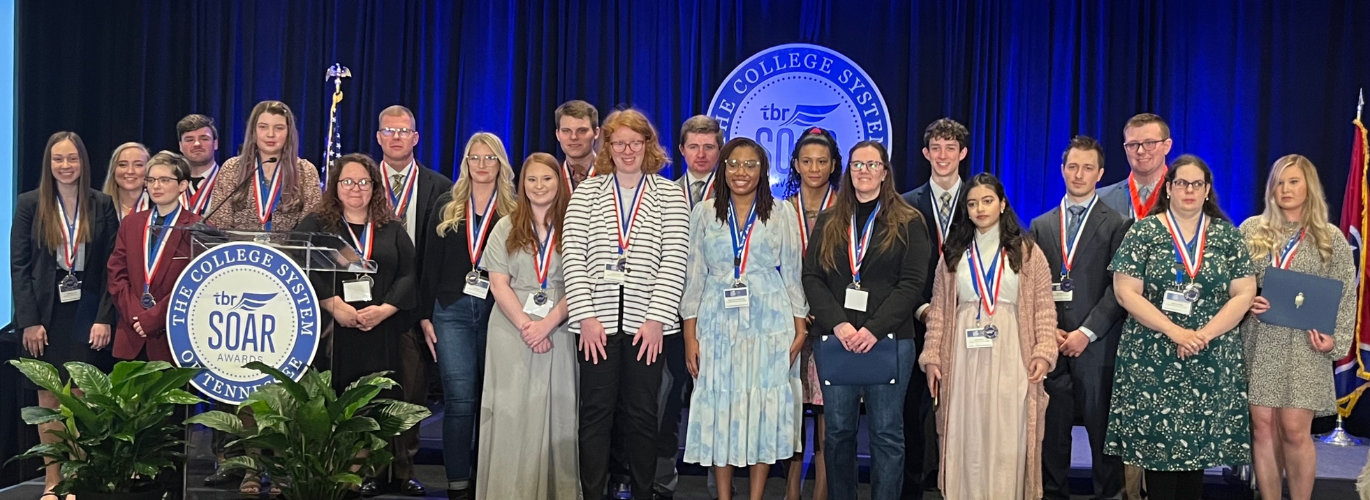 Students recognized during the College System of Tennessee’s 2022 Student Honors Luncheon.