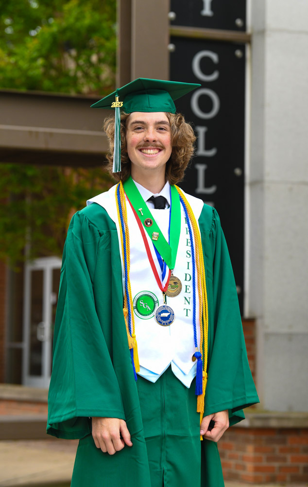 A Chapel Hill resident, Jaeden Kennedy graduated Magna Cum Laude as the first student from the reinstated Honors Program with an Associate of Science degree in business administration. He has served as president of the Student Government Association and as the chair for the Student Government President’s Council for the Tennessee Board of Regents. He has also served in Phi Theta Kappa and Sigma Kappa Delta honor societies as an officer. Kennedy is the recipient of the Columbia Campus Leadership Award and the 2022 SGA President’s Award, the 2022 Tennessee Intercollegiate State Legislature Outstanding Senator Award, was a Carolyn Allred/Lewis Moore Outstanding Student nominee and has been nominated for the All-USA Academic Team. His sister, Faith Kennedy, is also a Columbia State alumna. Next, he plans to attend Lipscomb University on a full-ride scholarship to major in business entrepreneurship. Kennedy is also the owner of Jaeden Kennedy Films, a production company that specializes in creating high-quality videos for churches and non-profit organizations to communicate their message effectively through visual storytelling. “Columbia State has helped me build relationships, learn to communicate efficiently and helped grow my leadership skills,” he said.