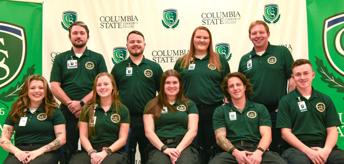 Pictured (standing, left to right): Maury County advanced emergency medical technician graduates Joshua Ragdale, Thomas Kendall, Brittany Haywood and Zachary Wray. Sitting (left to right): Jessica Wood, Catherine McGrath, Kinsley Dye, Tanner Augello and Brock Sauer.