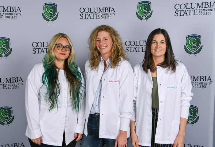 Pictured (left to right): Maury County graduates Sharon Kelley, Shelby Larson and Jennifer Maslinski. 