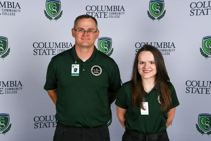 Pictured (left to right): Giles County advanced emergency medical technician graduates Jeremy Mitchell and Harley Hughes.