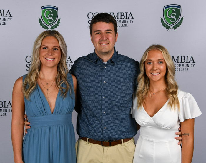 Pictured (left to right): Rutherford County graduates Kirsten Young, Jake Hannah and Hayley Hawkins.