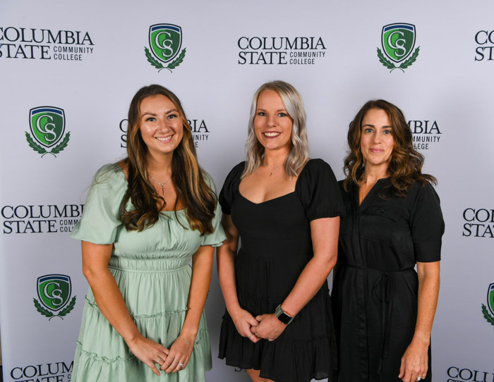 Pictured (left to right): Maury County graduates Kyla Cantillano, Staci Brock and Leslie Coleman.
