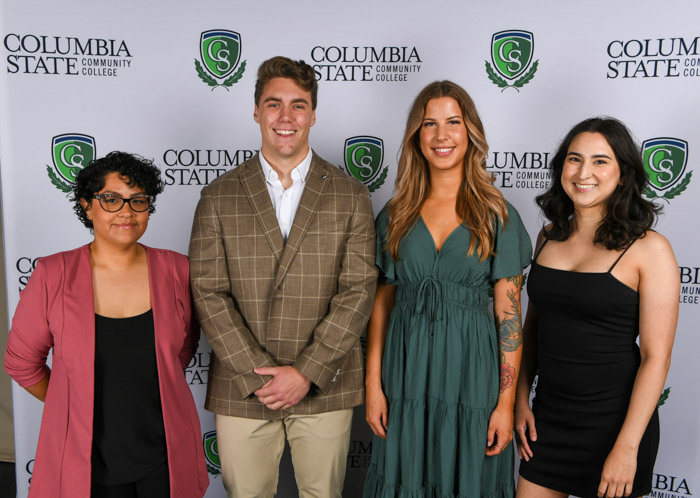 Pictured (left to right): Williamson County graduates Xochitl Farr, Cody Stephens, Emily Shope and Lauren Mena.