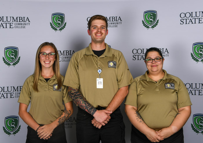 Pictured (left to right): Maury County paramedic graduates Katherine Farmer, Jonah Robbins and Stefanie Teague.