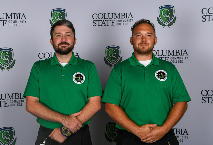 Pictured (left to right): Maury County emergency medical technician graduates Joshua Ragsdale and Lazer Turner.