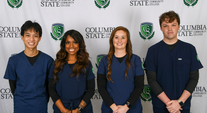 Pictured (left to right): Rutherford County graduates Cody Luanglath, Taneeka Frye, Reagan Bogle and Caleb Myers.