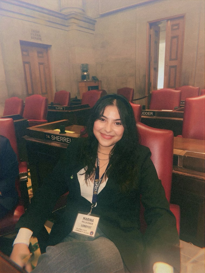 Columbia State student Marina Villasenor Cortes at the Tennessee Intercollegiate State Legislature 54th General Assembly.
