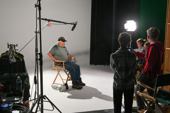 Veteran David French being interviewed as part of Columbia State’s Veterans History Project.