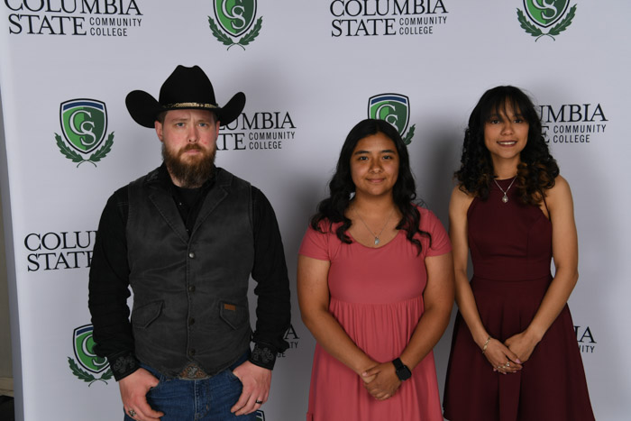 Pictured (left to right): Marshall County graduates Warren Cagle, Valeria Pineda and Paula Mendoza.