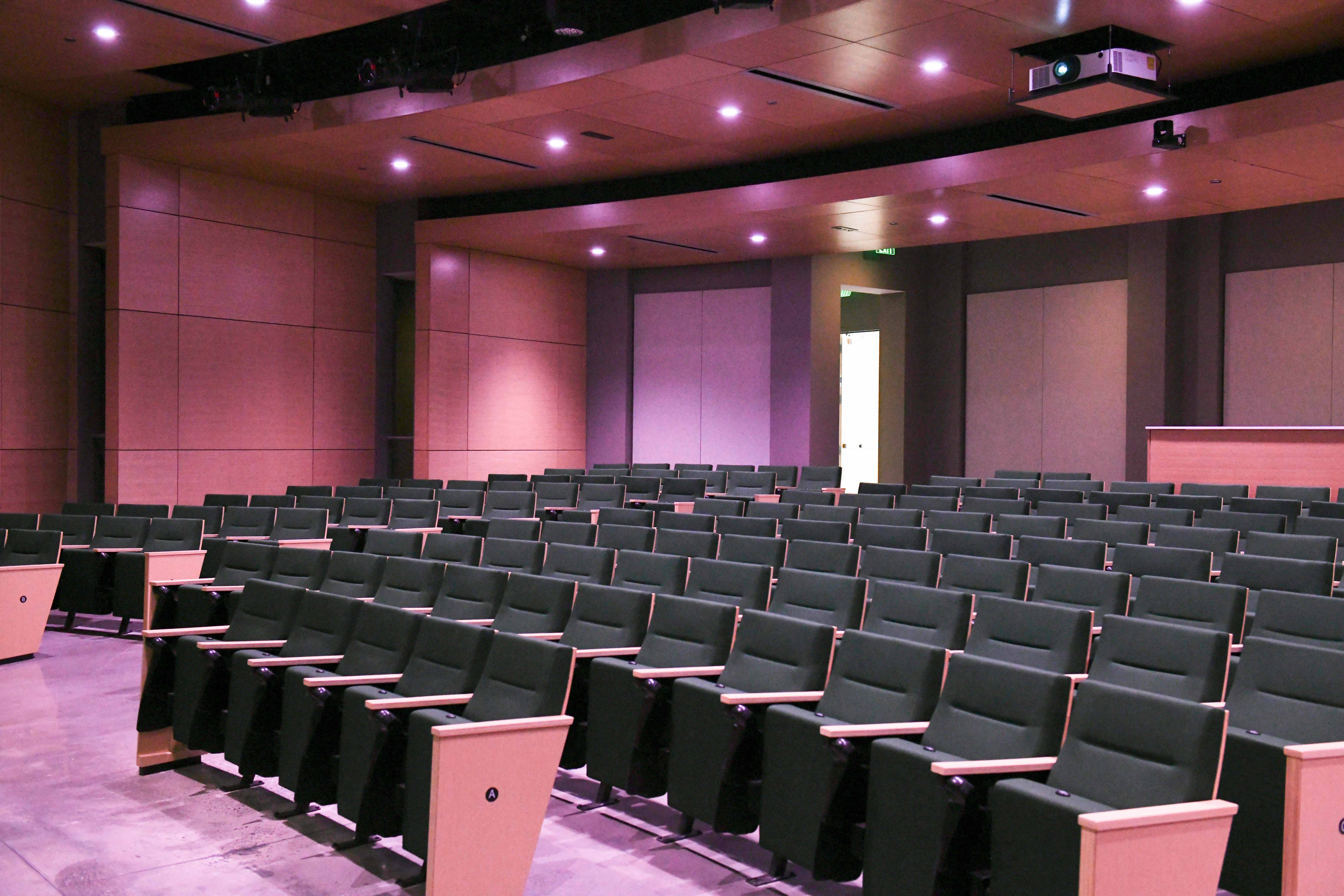 The Flexible Instructional Space in Columbia State’s new arts and technology building on the Williamson Campus that can also serve as a theater.