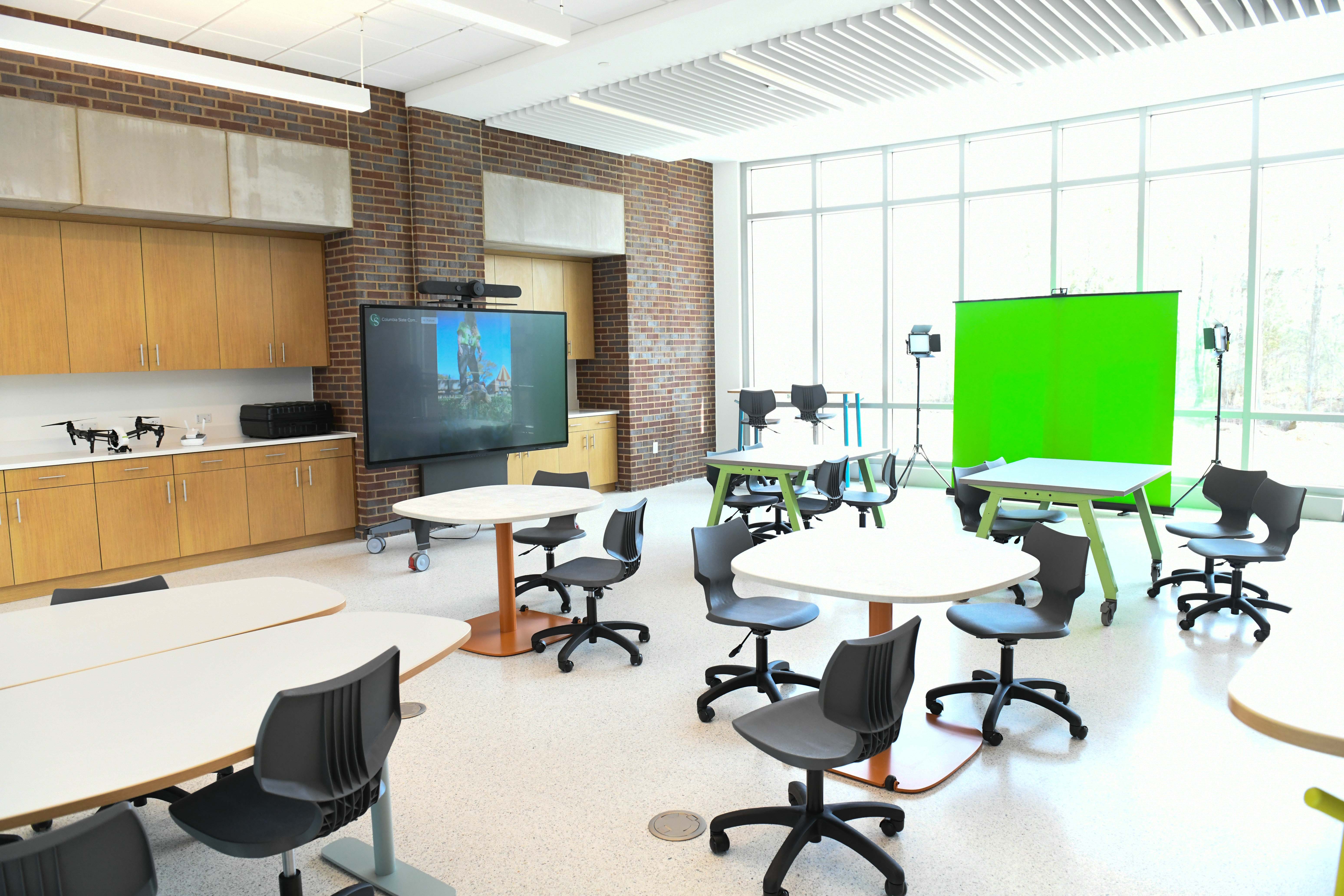 The Pamela Stephens and Tim Kalthoff Innovation Lab in Columbia State’s new arts and technology building on the Williamson Campus.