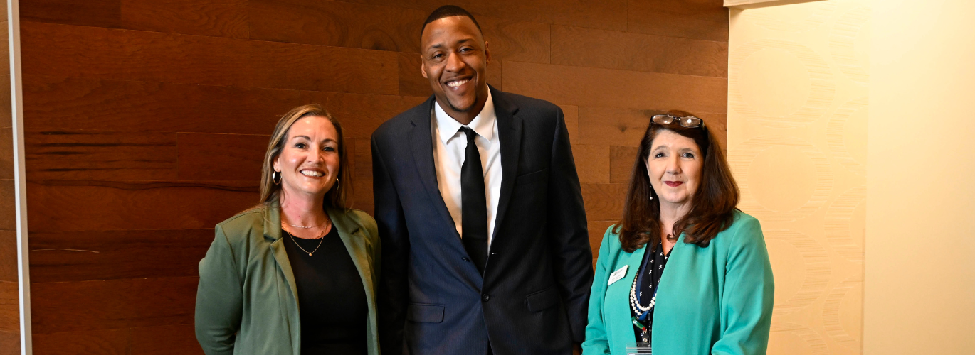 Pictured (left to right): Katie Willingham, Columbia State athletic director; Chris Leggett, Columbia State women’s head basketball coach; and Cissy Holt, Columbia State vice president of Student Affairs.