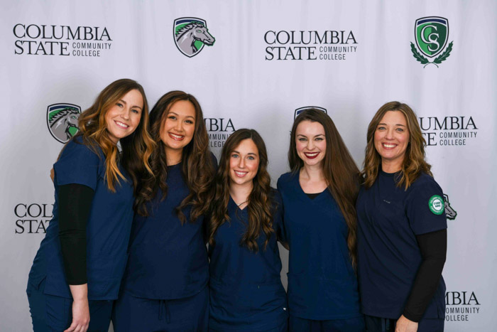 Pictured (left to right): Rutherford County graduates Tiffany Sellers, Jasmine Hurst, Meredith Crews, Laura Huynh and Lauralynn Lifferth.
